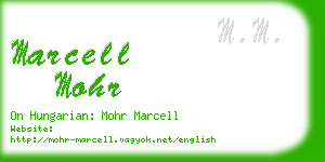 marcell mohr business card